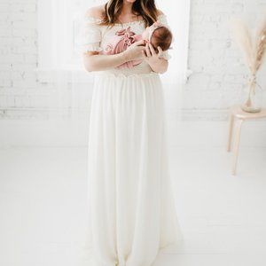 Cream/White Baltic Born Maxi Dress Size Small